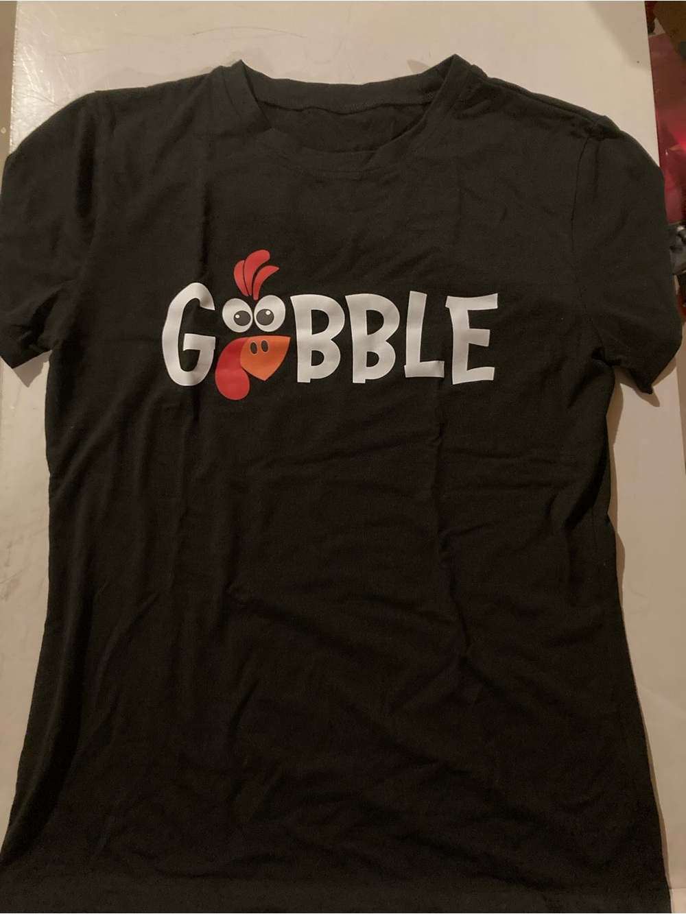 Women’s "Gobble" Thanksgiving Turkey Head Graphic TShirt